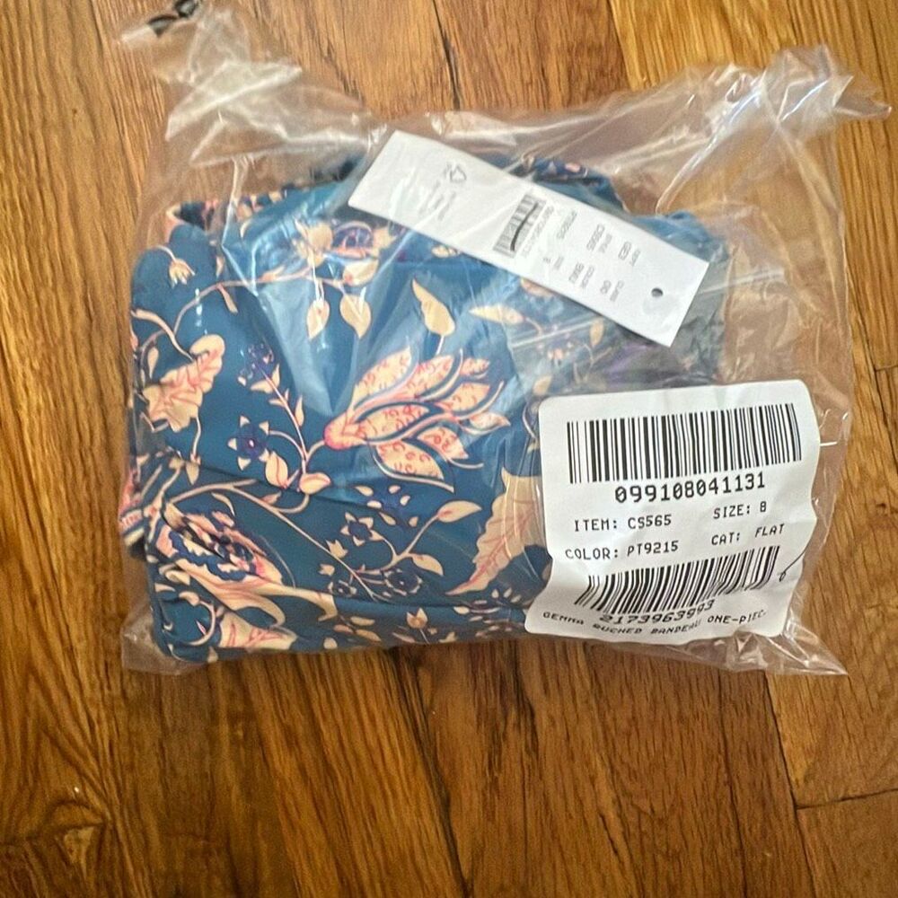 J. Crew Gemma ruched bandeau one-piece in floral print NWT size 8 - Picture 8 of 8